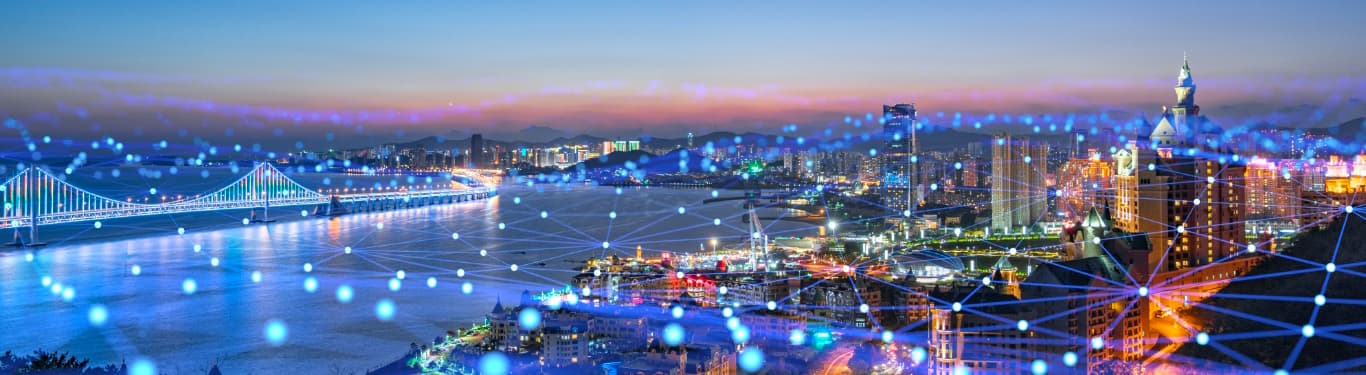 concept of a city being digitally connected