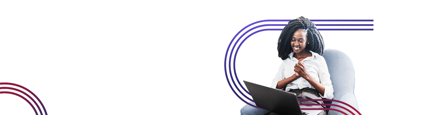 Woman working on laptop