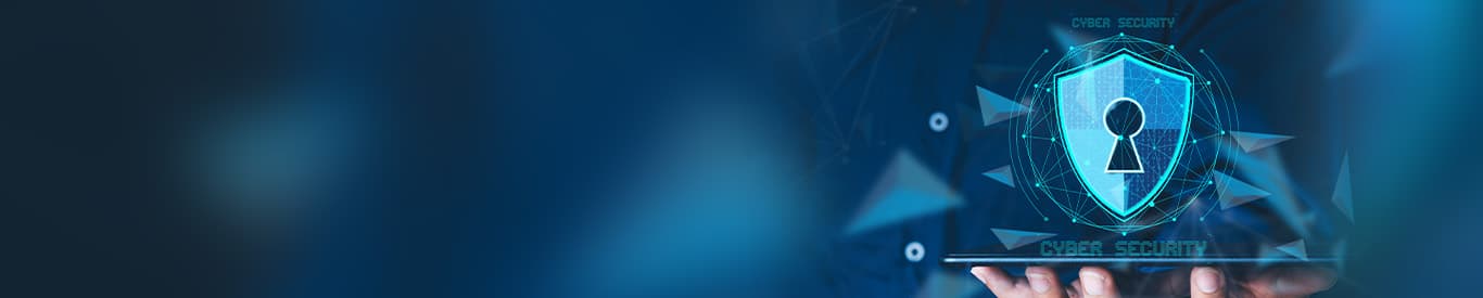 A digital shield over a tablet depicting protection from ransomeware